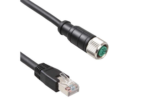 M12 4P D型A母直頭轉RJ45 德式工（gōng）業網線