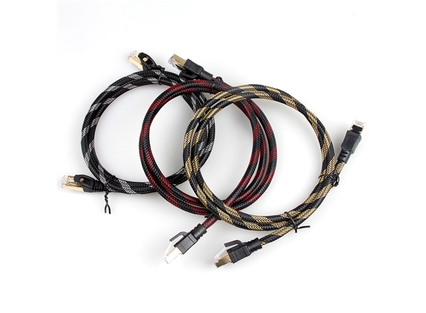 七類SFTP純（chún）銅網絡（luò）跳線帶外（wài）編織網