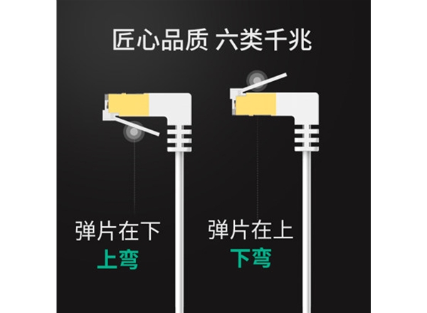 六類純銅扁平90度（dù）彎頭網絡跳線-網絡（luò）跳線廠家